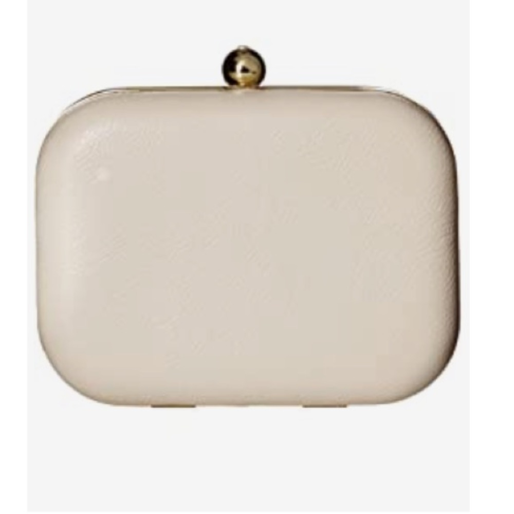 Jessica McClintock Phoenix Cream minaudiere clutch